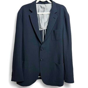 Giorgio Armani Navy Virgin Wool Blazer 58R / 48R Made in Italy